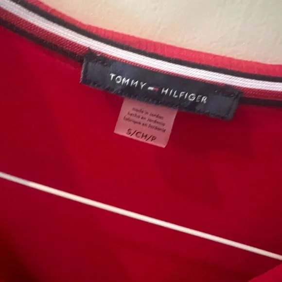 Tommy Hilfiger Red Ruffled Flutter Sleeve Blouse - Picture 3 of 4